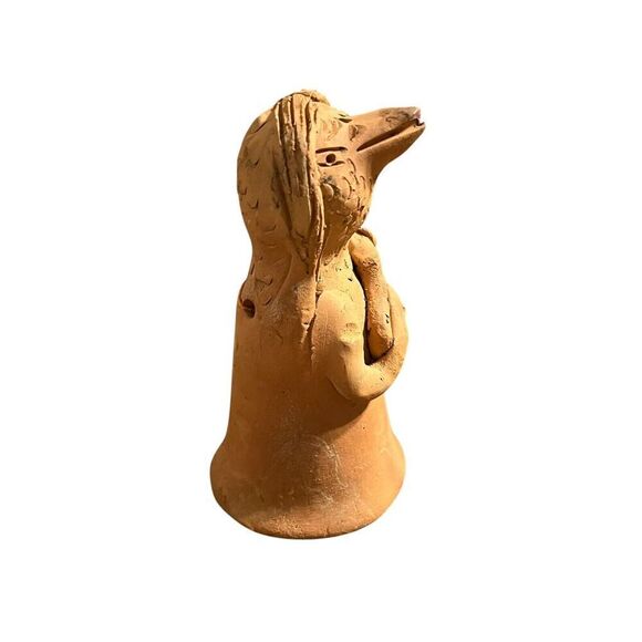 Josefina Aguilar Mexican Folk Art Pottery Clay BIRD BELL Ceramic Signed - Picture 3 of 11